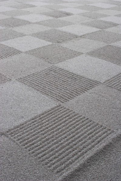 JAPAN, Honshu, Kyoto, "Ryoan-ji, Ukyo-ku.  Zen sand garden made by Zen Buddhist monks at Ryoan - ji