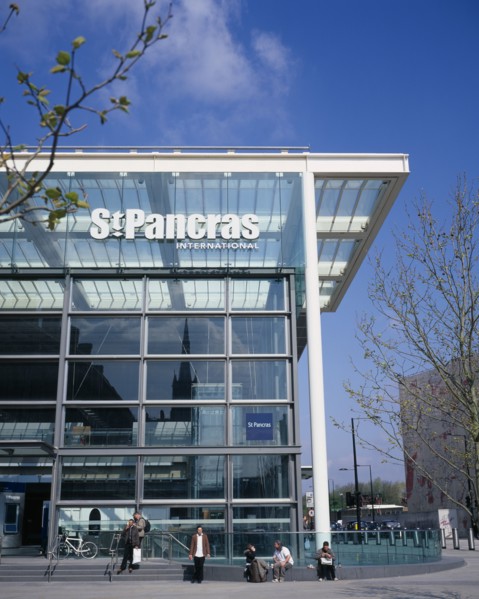 ENGLAND, London, St Pancras , St Pancras International exterior.  New security sealed terminal for