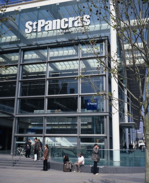 ENGLAND, London, St Pancras , St Pancras International exterior.  New security sealed terminal for