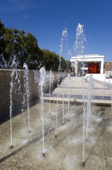 ITALY, Lazio, Rome, Lazio Fountains in front of the Ara Pacis The Altar of Peace a monument from 13