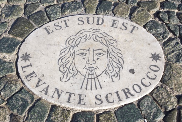 ITALY, Lazio, Rome, Vatican City Plaque in the pavement of Piazza San Pietro or St Peter's Square