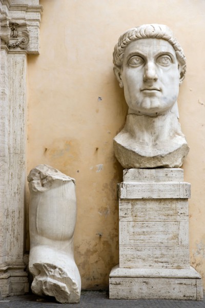 ITALY, Lazio, Rome, The courtyard of the Palazzo dei Conservatori part of the Capitoline Museum