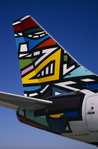 TRANSPORT, Air, Plane Detail, Boeing 737 at Gatwick Airport operated by British Airways. Detail of
