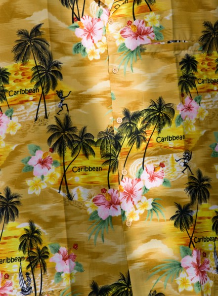 WEST INDIES, St Vincent And The Grenadines, Union Island, "Bright Yellow shirt with a pattern of