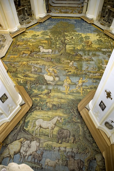 20093670 ITALY Campania Island of Capri Anacapri. The Church of San Michele with it s renowned majolica tiled floor dating from 1761