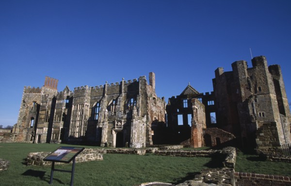 ENGLAND, West Sussex, Midhurst, Cowdray Castle ruins.