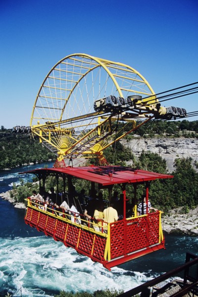 CANADA, Ontario, Niagara, "Whirlpool Spanish aero cable car above Niagara River, downstream from