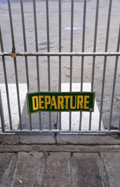 WEST INDIES, St Vincent & The Grenadines, Kingstown, Closed and padlocked gate to Departure area