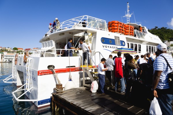 WEST INDIES, Grenada, St Georges, The Osprey Shuttle catamaran inter island service in the Carenage