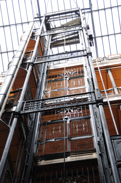 USA, California, Los Angeles, "Interior of Bradbury Building, used as a set for the Blade Runner