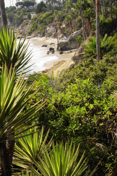 USA, California, Los Angeles, "Secluded cove, View from Heisler Park, Laguna Beach"