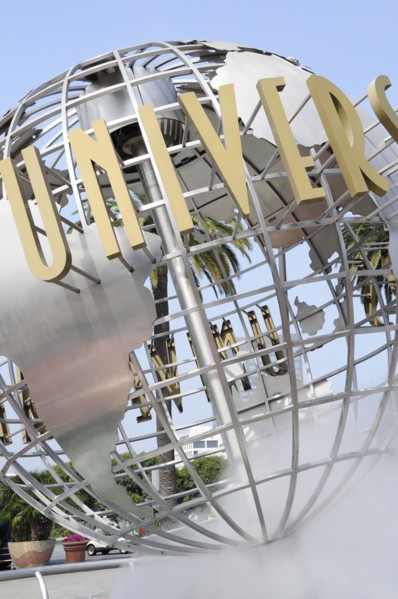 USA, California, Los Angeles, "Globe fountain, Universal Studios"