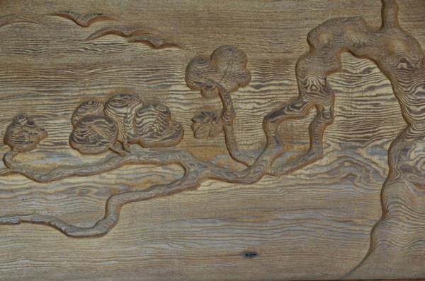 USA, California, Los Angeles, "Wood carving detail, Living room, The Gamble House, Pasadena"