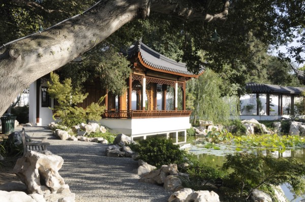 USA, California, Los Angeles, "Path leading to Terrace of the Jade Mirror, The Garden of Flowing