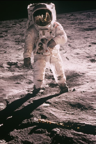 SCIENCE, Space, Nasa, Astronaut Buzz Aldrin walking on the moon.