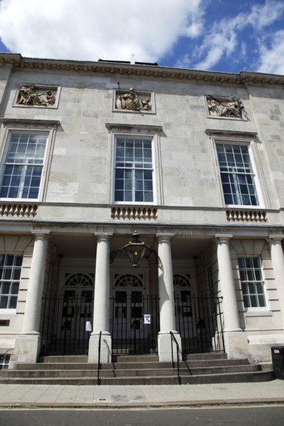 ENGLAND, East Sussex, Lewes, "High Street, Crown Court Building."