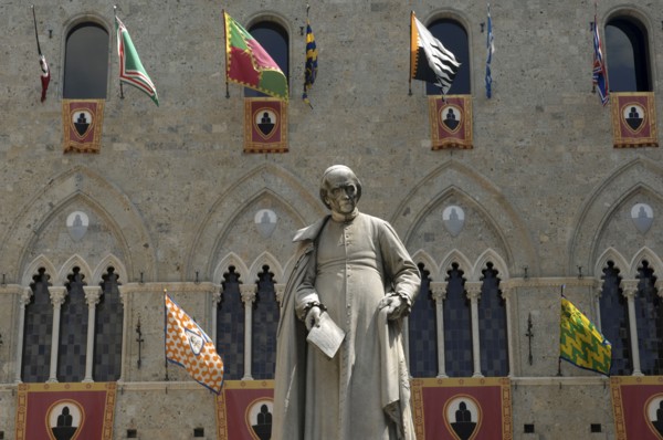 ITALY, Tuscany, Siena, Statue of Sallustio Bandini.