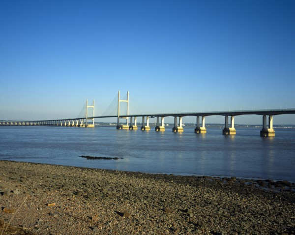 Wales, Monmouthshire, Sudbrook, Motorway M4 Second Severn Crossing.