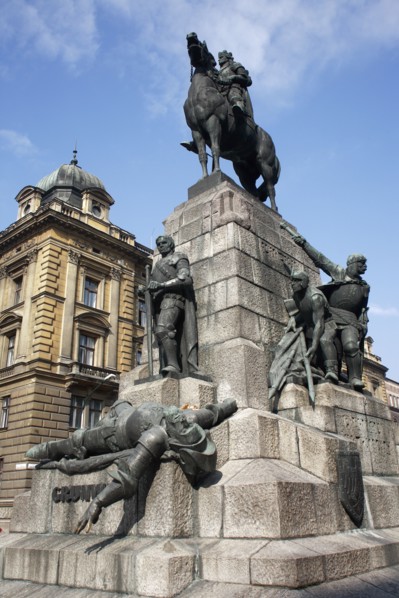Poland, Krakow, Grunwald Monument by Marian Konieczny original by Antoni Wiwulski was destroyed in