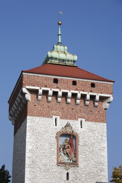 Poland, Krakow, St Florian's Gate.
