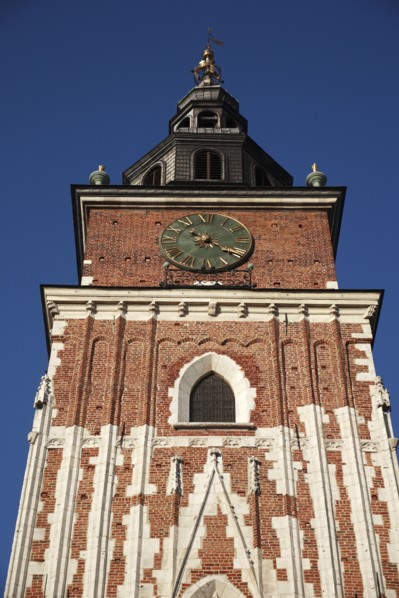Poland, Krakow, Old Town Hall in the Rynek Glowny market square.