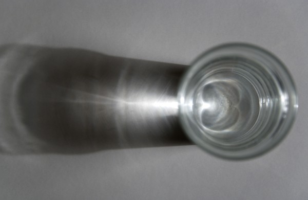 Science, Caustic Curve, Apex of curve shown on background with light passing through water in a