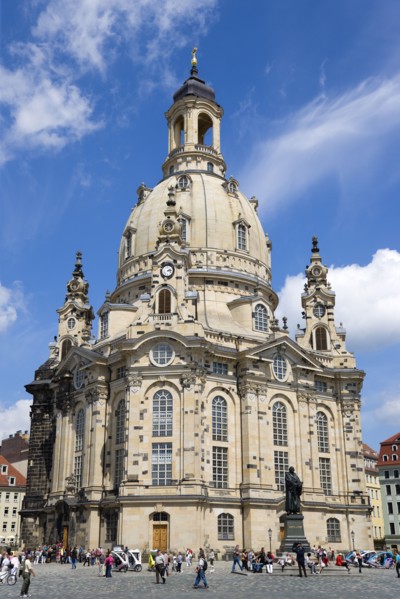 GERMANY, Saxon, Dresden, The restored Baroque church of Frauenkirch Church of Our Lady and