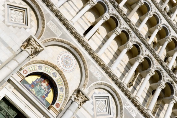 ITALY, Tuscany, Pisa, The Campo dei Miracoli or Field of Miracles with the Lombard style 12th