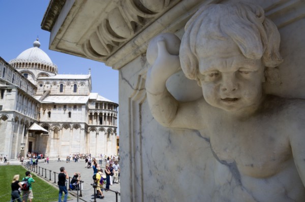 ITALY, Tuscany, Pisa, The Campo dei Miracoli or Field of Miracles with the Duomo Cathedral and