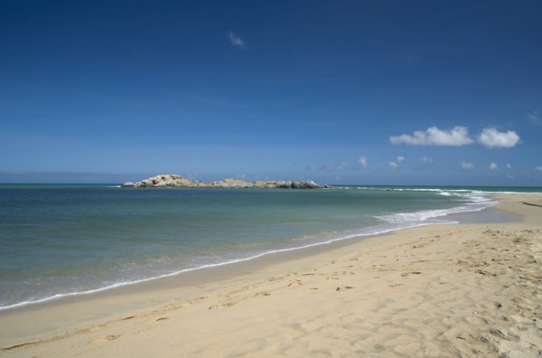 VENEZUELA, Margarita Island, Playa Caribe, View of exotic beach with its tropical crystal clear