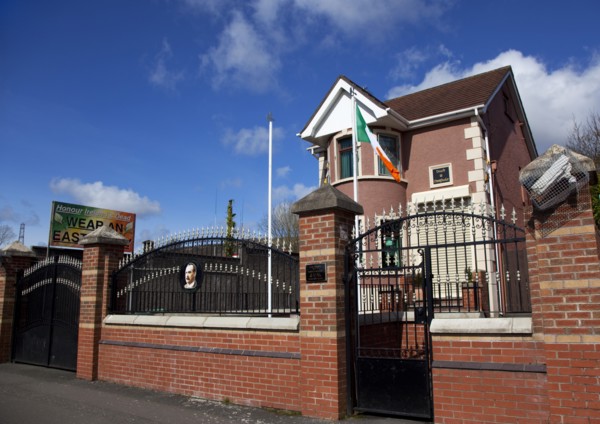 Ireland, North, Belfast, Andersonstown, James Connolly  House, Sinn Fein Headquarters with Irish