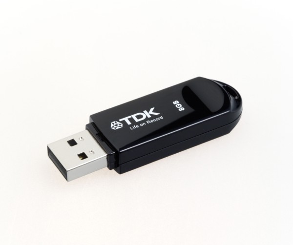 Industry, Computers, Components, 8 gigabyte portable USB flash drive.
