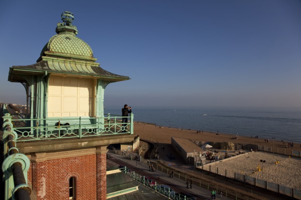 England, East Sussex, Brighton, Kemptown, Elevator between Marine Parade and the lower esplanade of