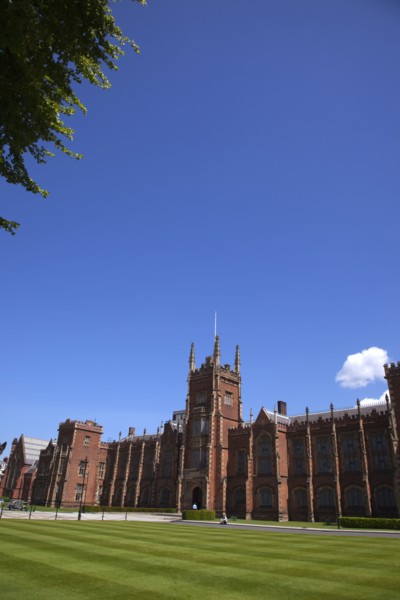 Ireland, Northern, Belfast, Queens Quarter, Queens University main building, designed by architect