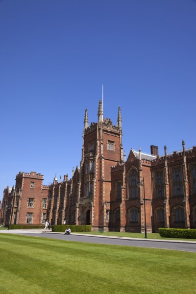 Ireland, Northern, Belfast, Queens Quarter, Queens University main building, designed by architect