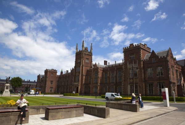 Ireland, Northern, Belfast, Queens Quarter, Queens University main building, designed by architect