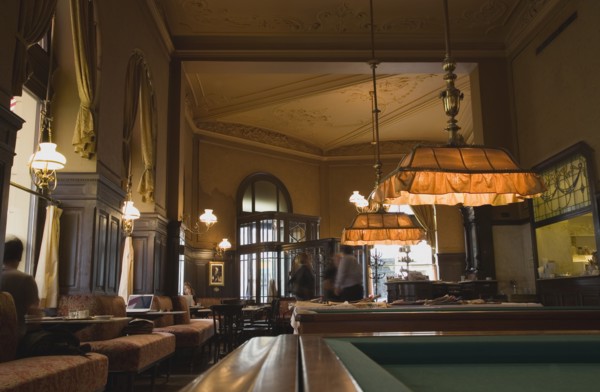 Vienna, Austria. Mariahilf District Cafe Sperl the preferred cafe of Adolf Hitler. Interior with