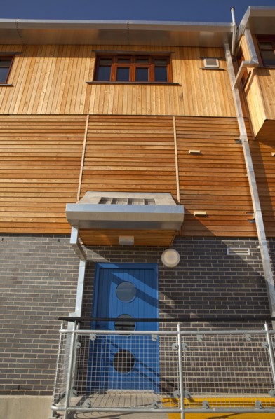 Shoreham-by-Sea, West Sussex, England. Kingston Beach Newly constructed lifeboat house opposite the