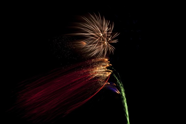 Colourful display of Pyrotechnics. England English UK United Kingdom GB Great Britain British