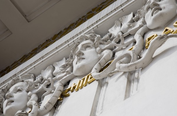 Vienna, Austria. Secession Building. Detail of exterior facade designed by architect Joseph Maria
