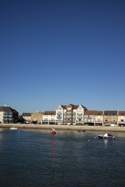 Shoreham-by-Sea, West Sussex, England. Ropetackle riverside housing developement on former