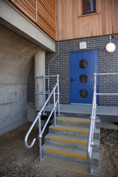 Shoreham-by-Sea, West Sussex, England. Kingston Beach Newly constructed lifeboat house opposite the