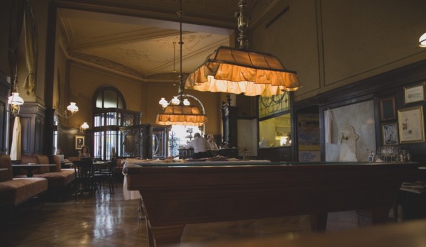 Vienna, Austria. Mariahilf District. Cafe Sperl the preferred cafe of Adolf Hitler. Interior with