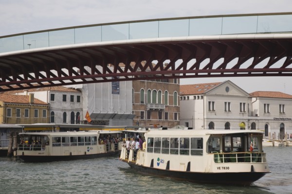 Venice, Veneto, Italy. Ponte di Calatrava Bridge Fourth bridge across the Grand Canal opened