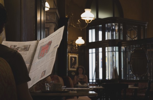 Vienna, Austria. Mariahilf District. Cafe Sperl the preferred cafe of Adolf Hitler. Interior with
