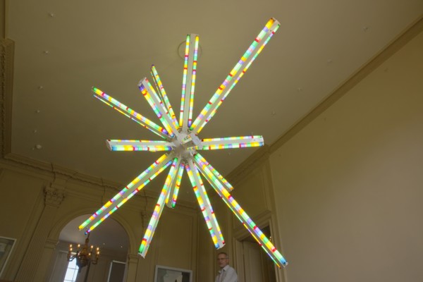Chichester, West Sussex, England. Pallant House Art Gallery Evening Star by Spencer Finch light