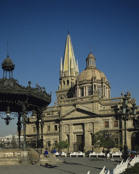 Guadalajara, Jalisco State, Mexico. Cathedral and square. Mexico Mexican Latin America Central