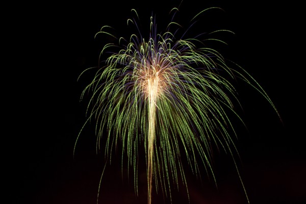 Colourful display of Pyrotechnics Shoreham Beach West Sussex England. England English UK United