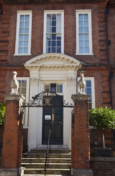 Chichester, West Sussex, England. Pallant House Art Gallery exterior of the original Queen Anne