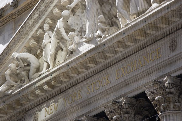 USA, New York, New York City, Manhattan  The New York Stock Exchange building in Broad Street